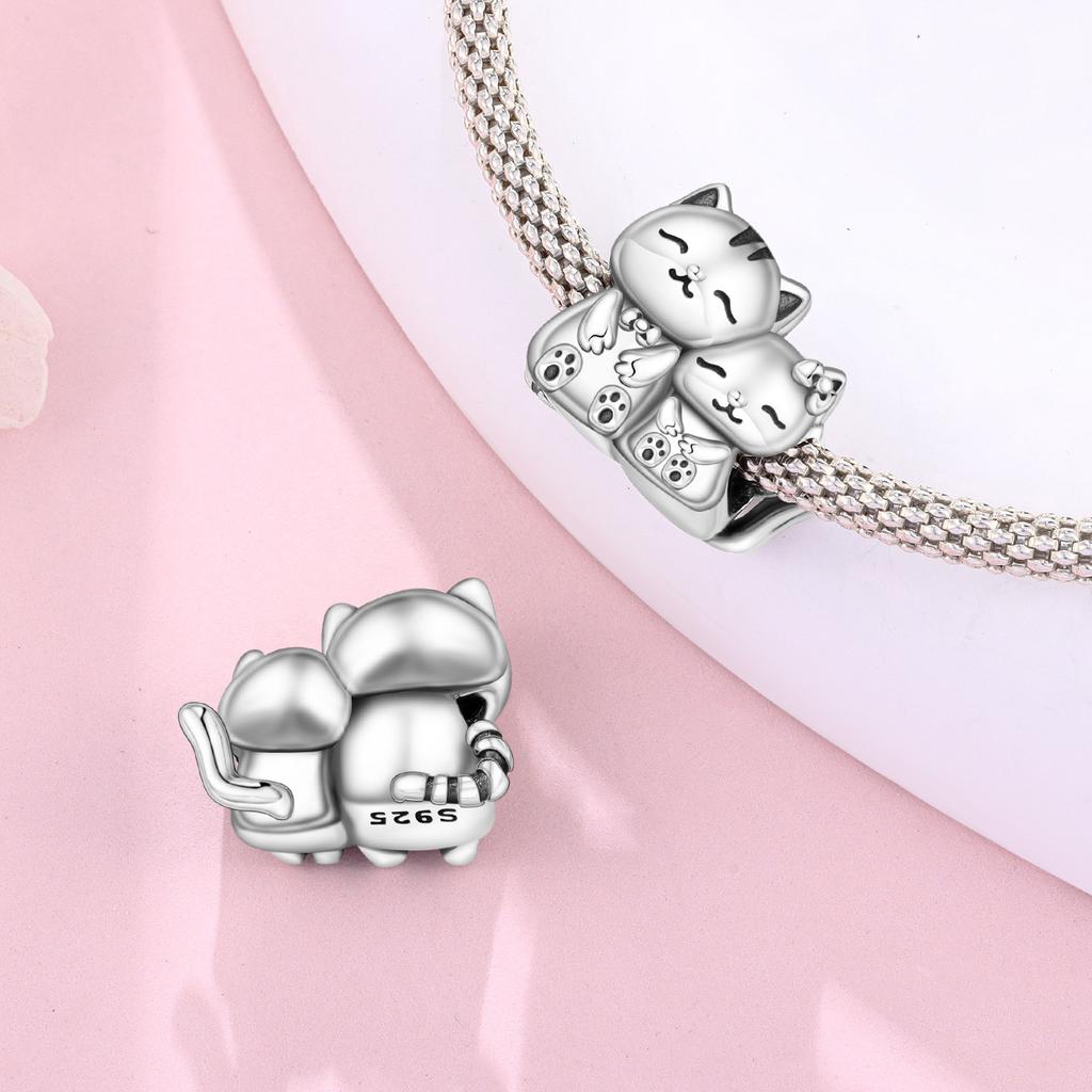 Copper Cute Cat Pet Animal Bead Fits Bracelet Decoration DoItYourself Birthday Party Gifts Jewellery Bracelets Accessory