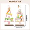 2 Pieces Easter Wooden Signs Tabletop Centerpieces Decor Tiered Tray for Kitchen Living