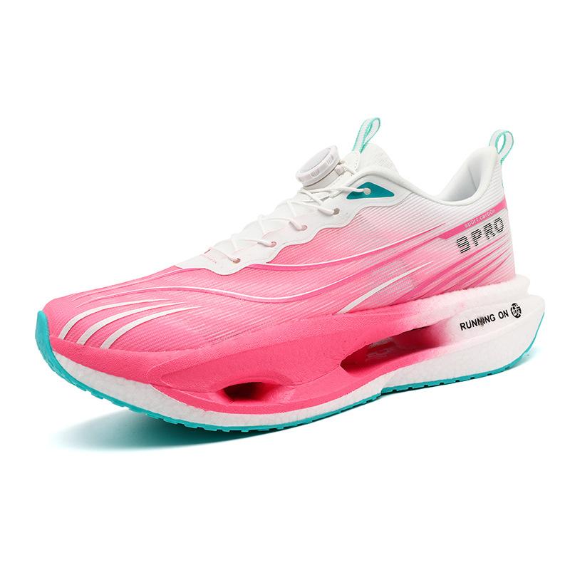 Men's and Women's 9pro Running Shoes Men's Rotating Buckle Summer Single Mesh Breathable Junior High School Students Carbon Plate Shock-absorbing 