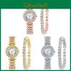 Fashion Ladies Quartz Watch With Rhinestone Accents And Roman Dial For Gift Gift Idea