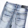 Denim Street Youth Trendy Jeans Embroidered Hole Stretch Small Leg Men's Jeans