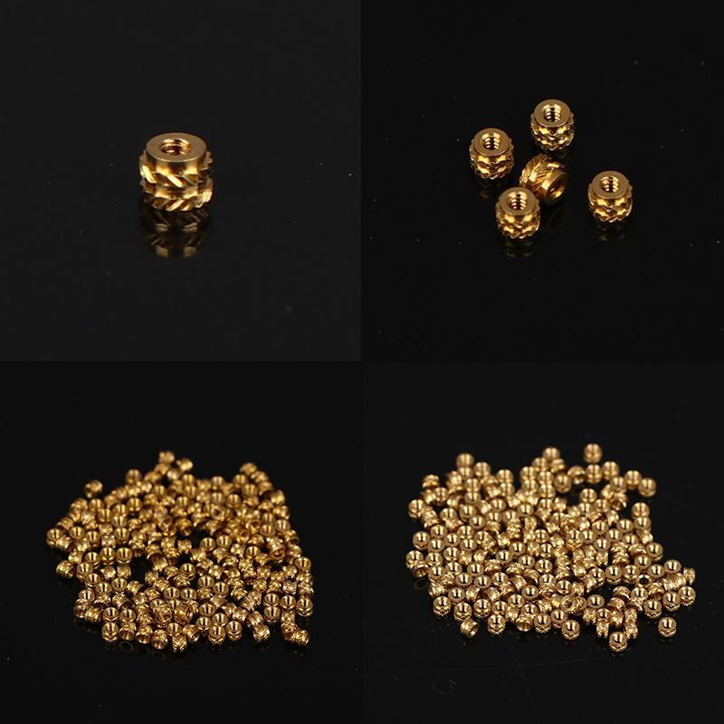 M1 M1.2 M1.4 Brass Threaded Inserts Nut Kit Hot-Melt Copper Nut Knurled Embed Injection Brass Insertnut For 3D Printer Component