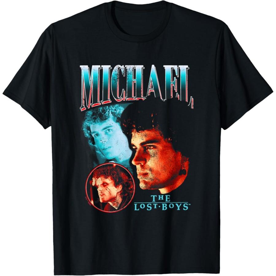 Футболка с принтом «Пропащие ребята» Майкл (bootleg) S чёрный