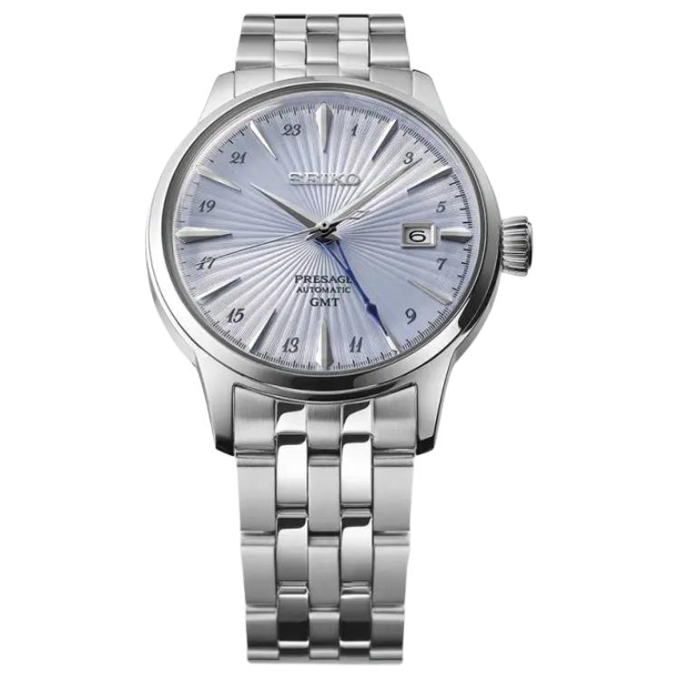 Seiko Automatic/Manual Mechanical Movement Stainless Steel Strap Watch 40.5mm Men's Watches SSK037J1
