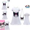 Children's Kurumi Dress European And American Style White Color Polyester Milk Silk Fabric