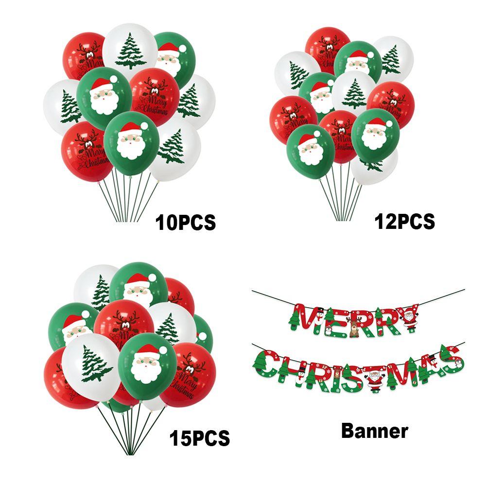 Gifts Santa Claus Latex Print flag Christmas balloon Xmas Decoration Banner