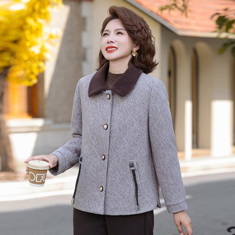 Autumn and Winter New Temperament Top Short Plush Thickened High-end Woolen Coat