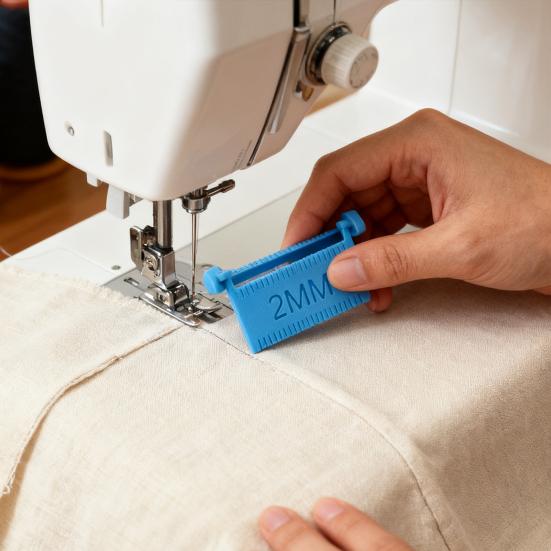 Clip-On Sewing Edge Guide Edge Stitch Lock Sewing Gauge DIY Lockranding Tool Stitch Guide for Sewing Beginners Consistent Stitches