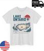 Lake Ontario Map Vintage Lake Ontario Est 1615 T-Shirt