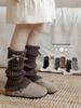 Winter Girls' Korean Style Bow Knot Ruffle Knit Leg Warmers