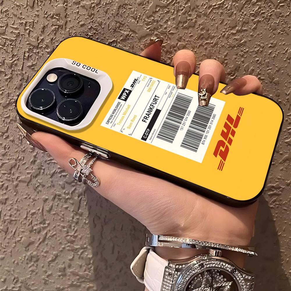 D-DHL-L Logo Color Phone Case For iPhone 17 16 15 14 13 12 11 Pro Max Plus Pro Shell