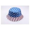 Summer Sun Protection Fisherman Hat With Dualside Us Flag Design For Women