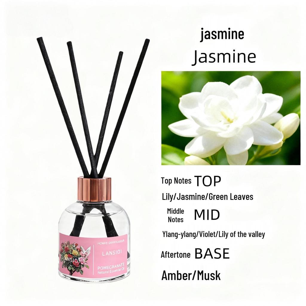 Flameless Aromatherapy Indoor Air Freshener with Natural Rattan for Bedroom and Wardrobe