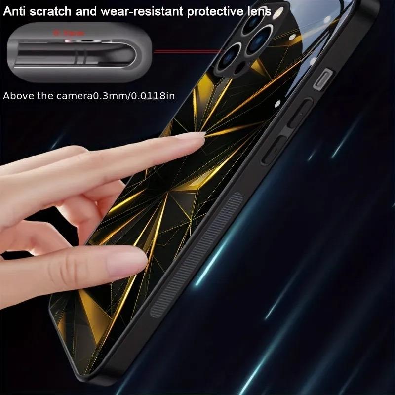 Geometry LED Light Luminous Phone Case For iPhone 16 15 13 Pro 12 Mini 14 Plus 11 XS Max X XR 8 7 Luxury Circuit Call Glow Shell