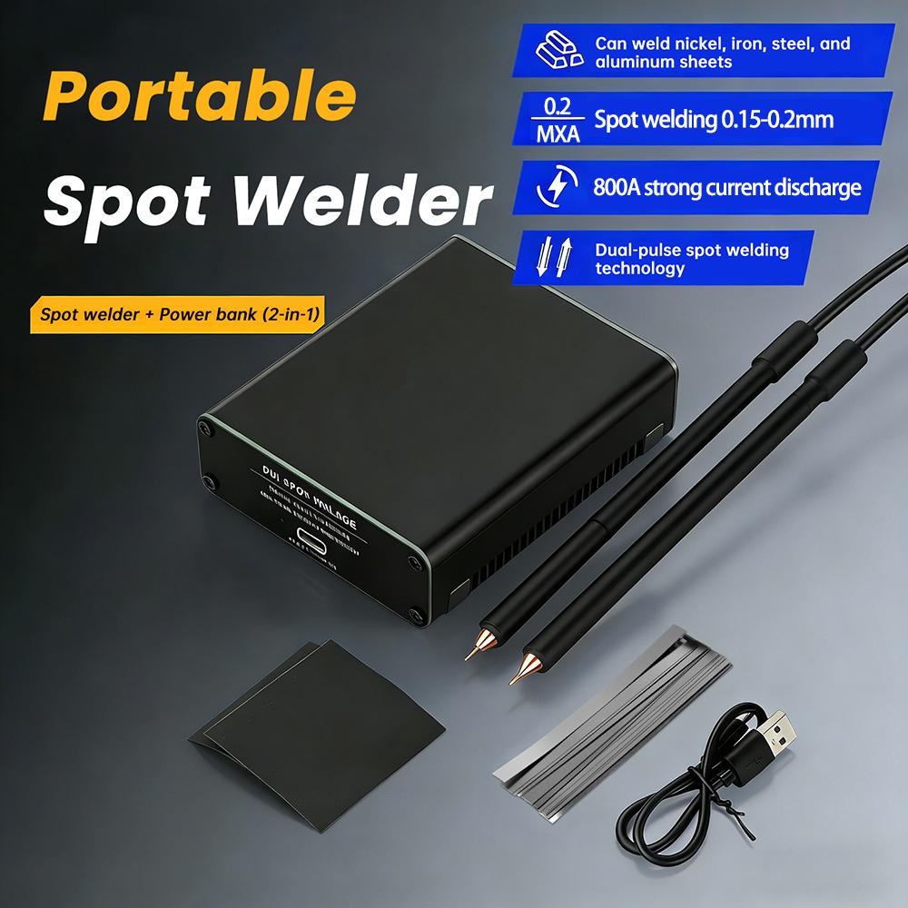 4500mAh Dual-Pulse Spot Welder DC 5V 2A 10 Gears Adjustable Portable Handheld Spot Welding Machine Repair Tool for 18650/21700