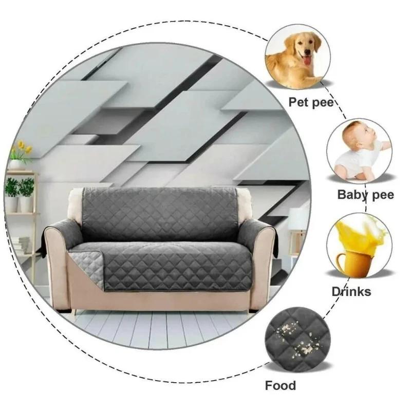 1/2/3 Seater Waterproof Dog Bedspread Leakproof Sofa Cushion Washable Sofa Cover Furniture Protective Blanket for Pets Kids
