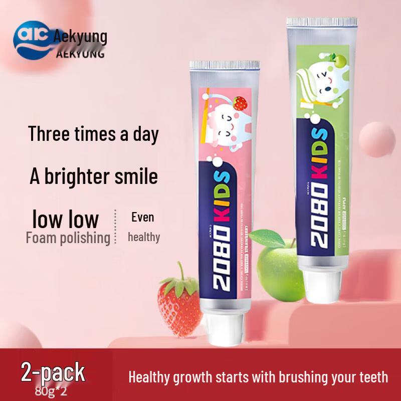 Aekyung 2080 Kids Anti-Cavity Toothpaste Duo