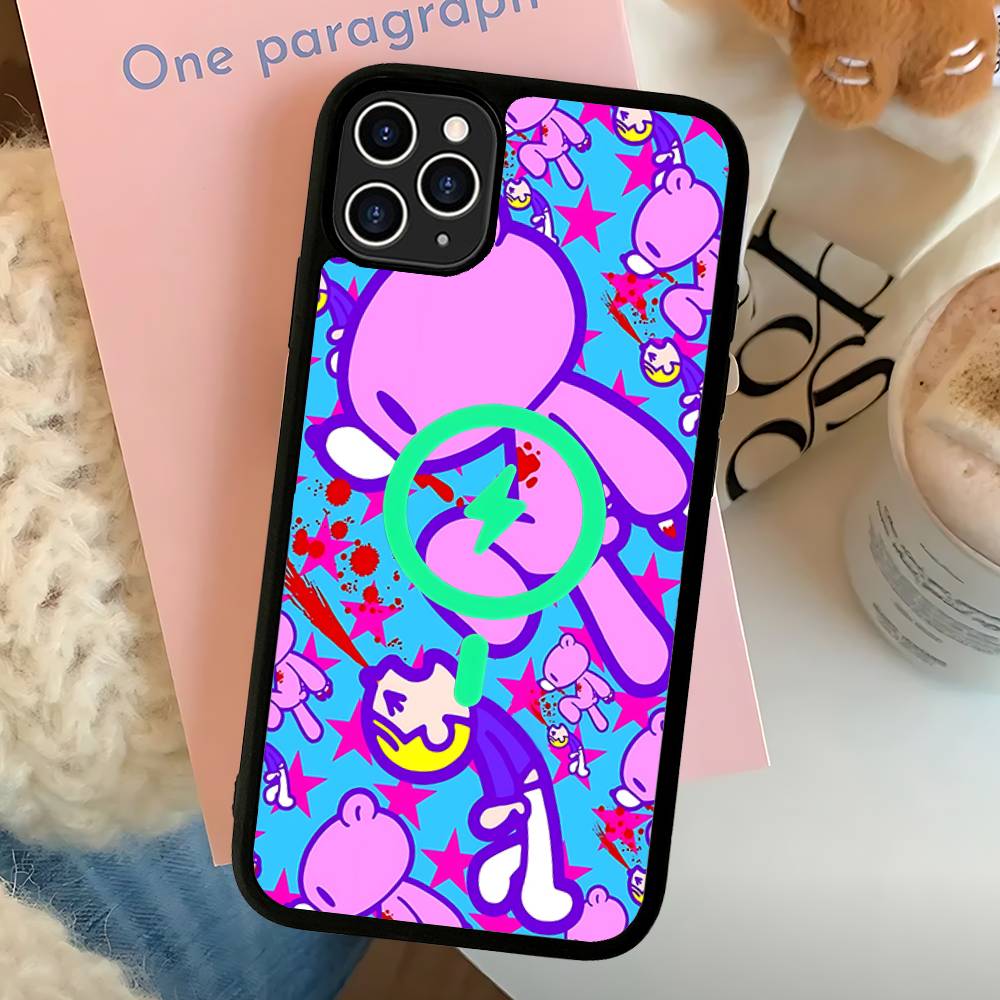 Cartoon G-gloomy Bear Phone Case For IPhone 16 15 14 13 12 11 17 Pro Max Plus Magnetic Wireless Cover