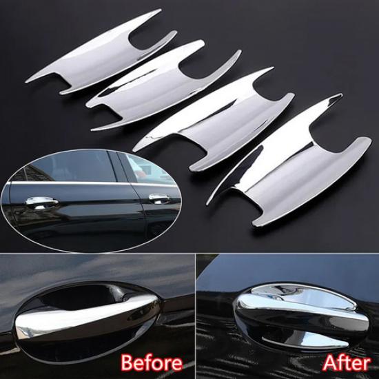 Chrome Door Handle Cup Bowl Cover Trim For Mercedes-Benz C E GLC CLASS W205,W213