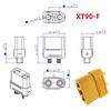CY XT90 Male to Female 10AWG Extension Cable Connector for