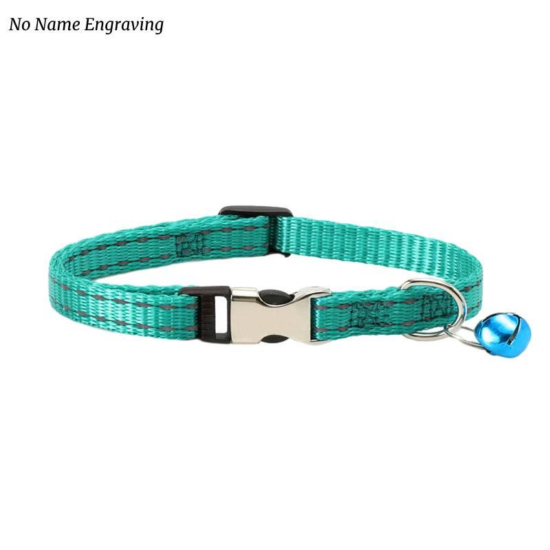 Reflective Nylon Cat Collar With Bell Free Engraving Available In Multiple Colors Suitable For Cats