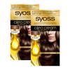 Syoss Oreo Cream Gray Hair 4N Rich Set X 2 Bonus At Dye, Chocolate, 2-Pack [Quasi-drug] (50g + 50g) + (Salon-Quality Home)