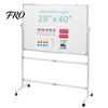 Magnetic Standing Easel Board 40x28 Inch Reversible Whiteboard/Chalkboard On Wheels, Height Adjustable, 2-in-1 Mobile Whiteboard Rolling for