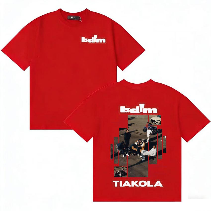 

Rapper TIAKOLA Bdim Tour Merch T Shirt Oversized Unisexs Fashion Short Sleeve Tshirt Vintage ONeck Loose Tee Clothing Teenagers S