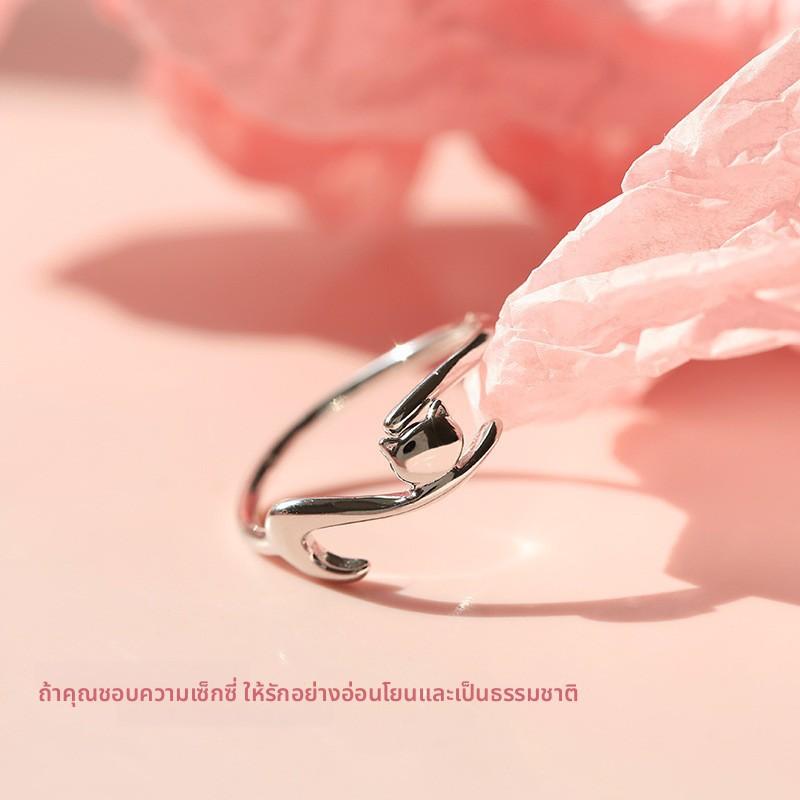 Sam Panda 925 Silver Simple Ring For Women Fine Jewelry Finger Adjustable Open Vintage Big Ball Ring For Party Birthday