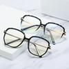Tr90 Anti-Blue Flat Mirror, Retro Crystal Multi-Faceted Metal Legs Gradual Change Glasses Frame Women