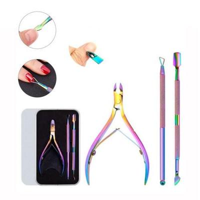 Nail Care Cuticle Nipper Pusher Soak Off Pusher Care Set
