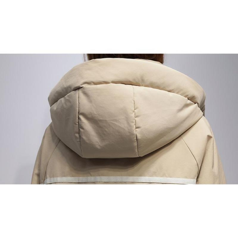 Abrigo Largo Acolchado de Moda para Mujer Cálido Ropa de Trabajo Chaqueta Parka Ajustada Invierno Algodón Ropa Exterior Moda