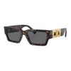 Versace Original Design Acetate Rectangular Sunglasses Men's Black 17385870 VER29R8YBRWLLLLL00-Black 54