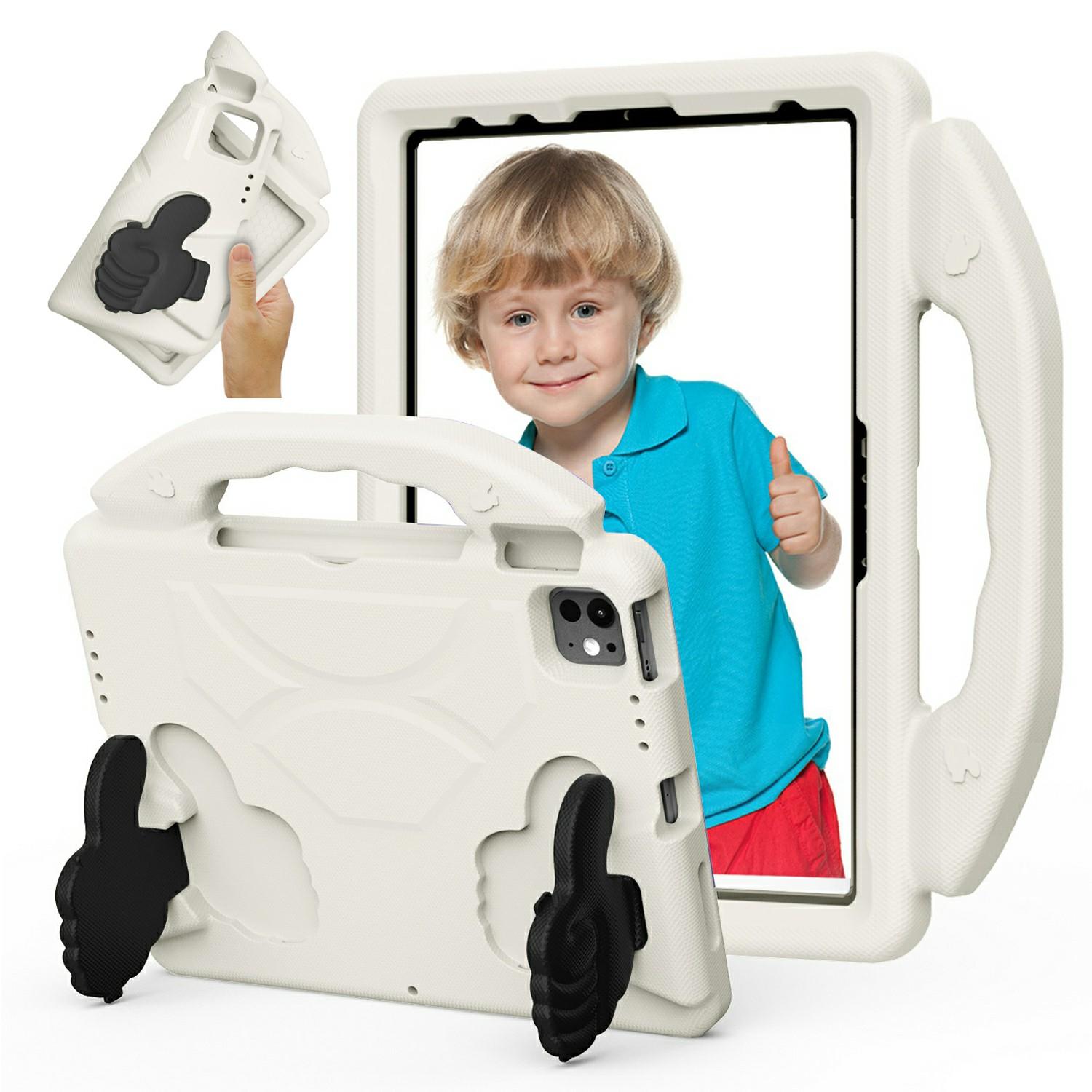 

Ultra-Soft EVA Case For iPad Pro 11 (2024)/(2022)/(2020)/(2018)/Air (2022)/(2020) Thumb Kickstand Tablet Cover White