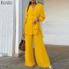 Women Long Sleeve Blouse and Pants Casual Two Piece Suit Sets