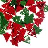 50PCS Snowflake Decorations Wood Slices Ornaments Christmas Cutouts Buttons Tags for Xmas Tree Hanging Painting DIY Crafts