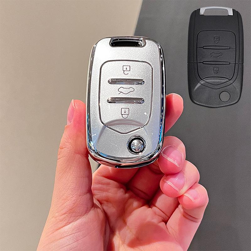 Tpu Car Key Case Cover Shell For Sgmw Mini Wuling Bingo Airev For Baojun Kiwi Ev Remote Car Key Holder Keychian Accessories