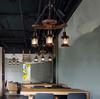 Vintage Industrial Wood Chandelier for Restaurants & Cafes