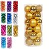 24pcs Large Christmas Hanging Ball Ornaments for Holiday Party Decorations, Xmas Tree Decorations with Festive Colors