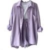 Shirts and Shorts Women's Clothing Lapel Long Sleeve Shirt High Waist Drawstring Shorts Fashion Casual Two-Piece Suit