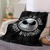 1pc Jack Skellington Printing Flannel Blanket Ideal for Travel Sofa Beds and Home Decor Ideal Birthday or Holiday Gift Available for All Sea
