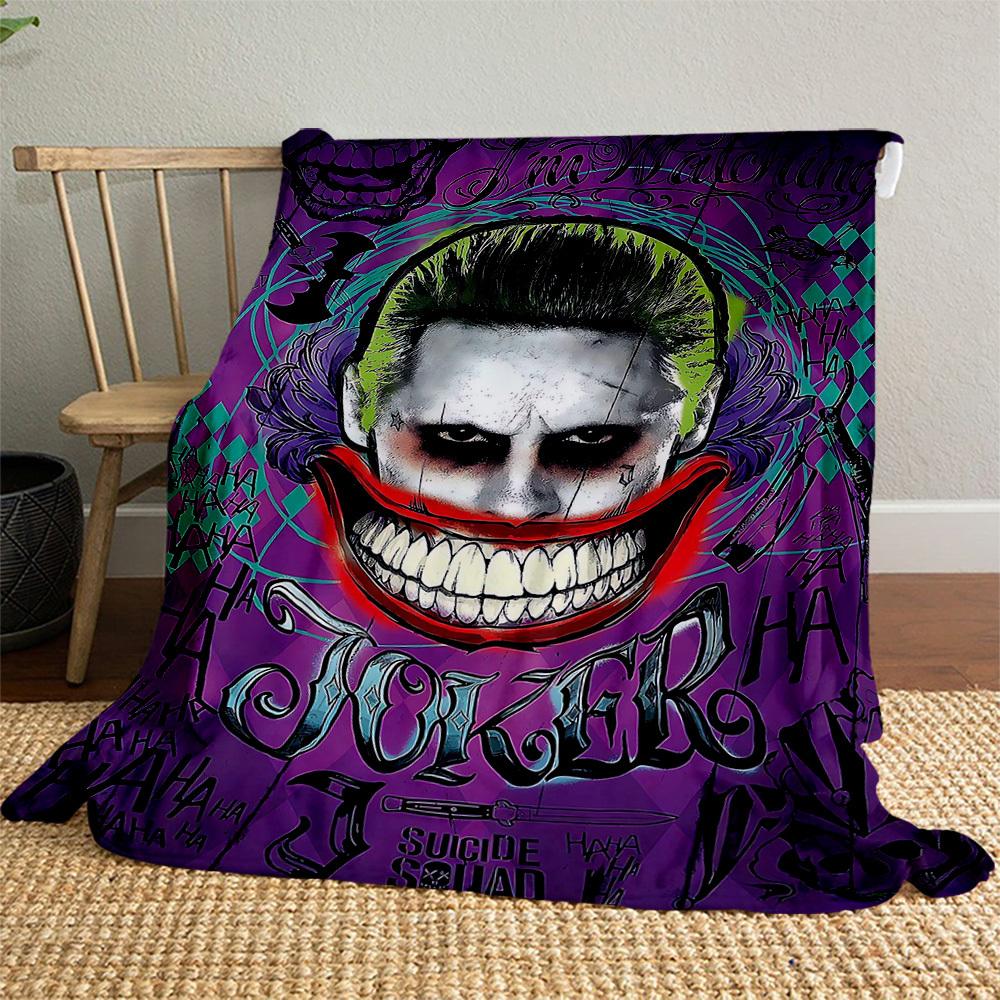 1PC Joker Outdoor Flannel Blanket Soft Plush Decor for Picnics, camping,Bedroom, Playroom, Office1140A
