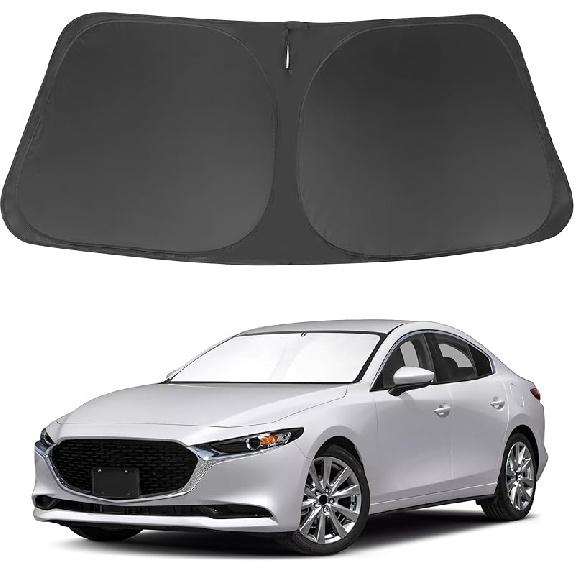 TINGLU Sun Shade For Tesla Model X Tesla X 2016-2024 2025 Accessories Windshield Sun Shade Window Shade UV Rays Protection Sun Visor Cover With