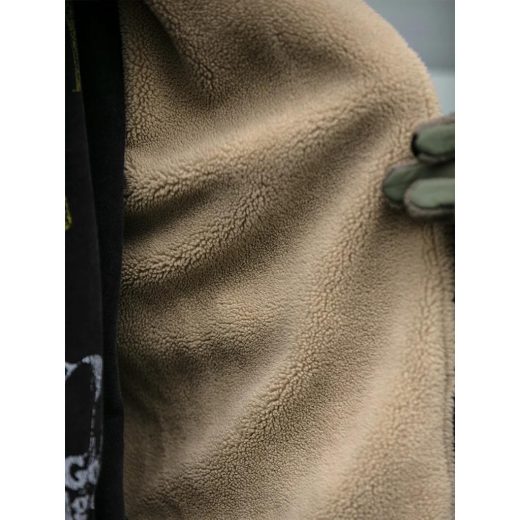 Japanische Vintage Polarfleecejacke Herren Winter Hochwertige Dicke Jacke Koreanische Streetwear Locker Paar Trendiger Warmer Mantel Männlich