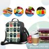 Colorful Funny Owls Insulated Lunch Box for Girls Boys Portable Lunch Bag with Adjustable Shoulder Strap and Side Pocket Durable