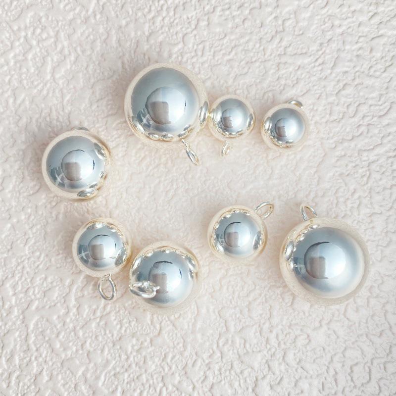 Gold-Plated Hollow Ball Pendant Beads for Jewelry: Necklace, Bracelet, Earrings - Various Sizes for DIY.