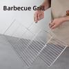 Stainless Steel Single Layer Barbecue BBQ Net with Handle Rectangular Grill Net Outdoor Smoking Meat Grilling Barbecue Grill Net