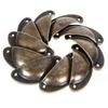 12 Stück Schubladen-Schrankgriffe Muschel-Ziehgriffe Halbmond Küchenschrank Schranktürknöpfe Vintage Schubladenknöpfe Beschläge