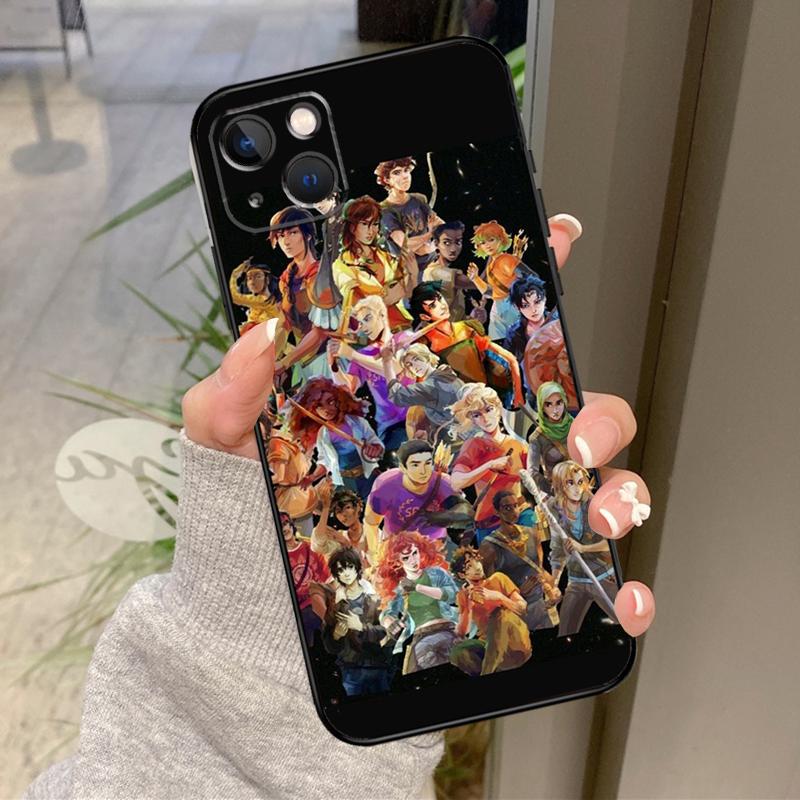 

P-Percy Jackson Cartoon Phone Case For iPhone 12 11 13 14 15 16 Pro Max Mini X XS XR Plus Shockproof Cover iPhone XR
