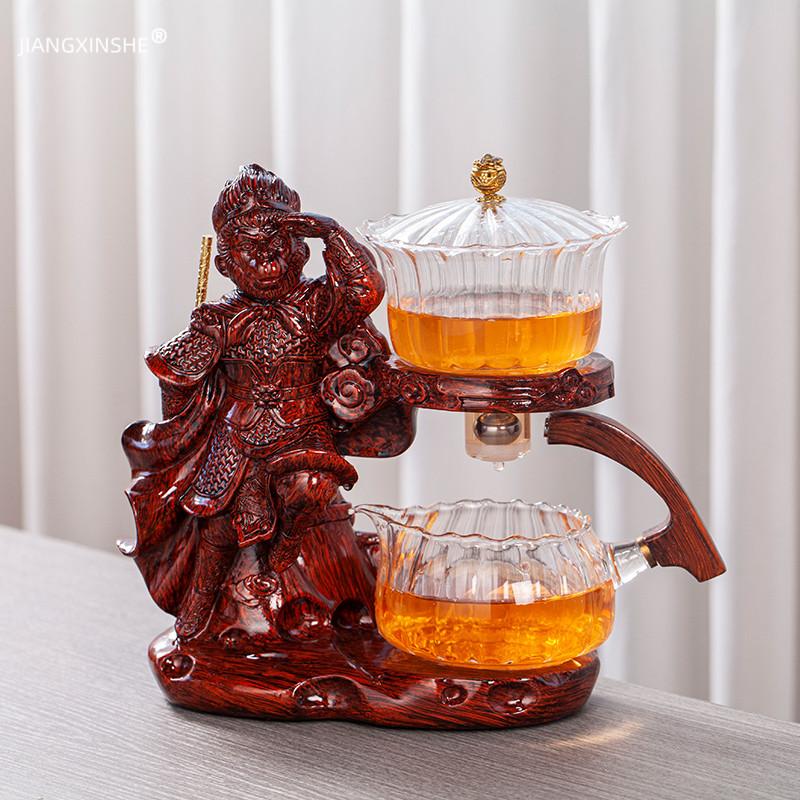 

Creative Monkey King Glass Tea Set Automatic Teapot Tea Heat-resistant Kungfu Tea Drinking Tea Make